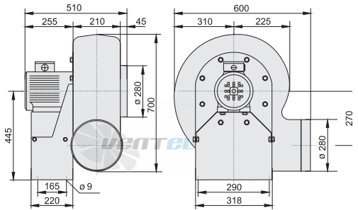 Rosenberg EPND 280-4 - описание, технические характеристики, графики